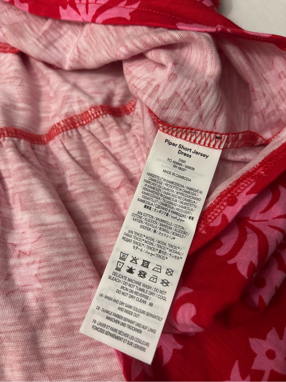 Boden  Piper Short Jersey Dress Size 16-18R  XL - Picture 5 of 10